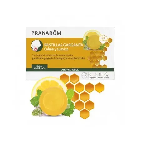 Pranarom Pastillas Gargantas Miel-Limon, 24 pastillas| BelliFarma