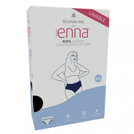 Enna Braga Perdida de Orina Cintura Alta Color Negro, Talla XXL| BelliFarma