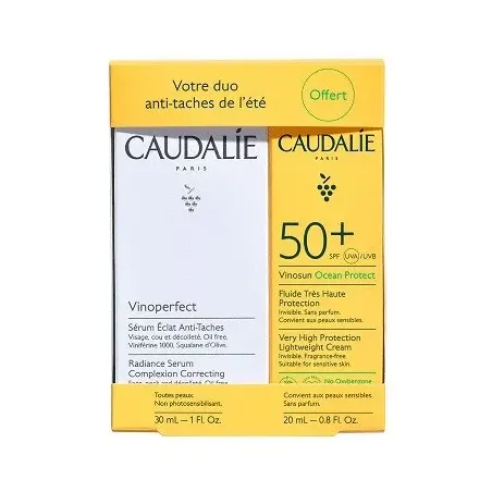 Caudalie vinoperfect serum antimanchas cofre. Regalo Vinosun SPF50+| BelliFarma