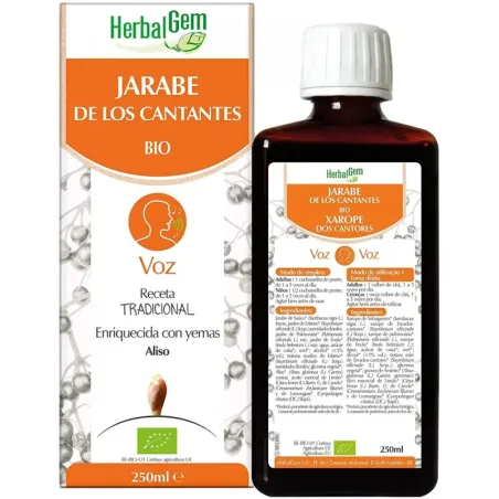 Herbalgem Jarabe de los cantantes BIO, 250 ml| BelliFarma
