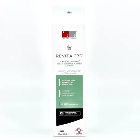 Revita CBD Super Antioxidant Hair Stimulating Champú Antioxidante y Estimulante, 205 ml.| BelliFarma
