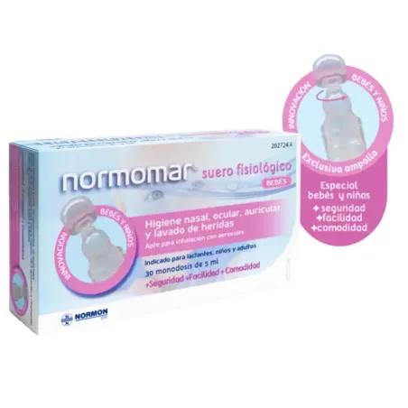 Normomar suero fisiológico bebé 30 unidosis 5ml | BelliFarma