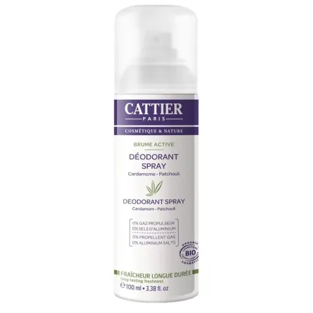 Cattier Desodorante Spray Brume Active, 100ml | BelliFarma